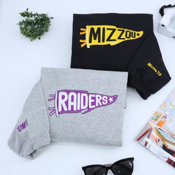 College Pride Custom Hoodies - University Team Embroidered Sweaters - School Spirit Gift