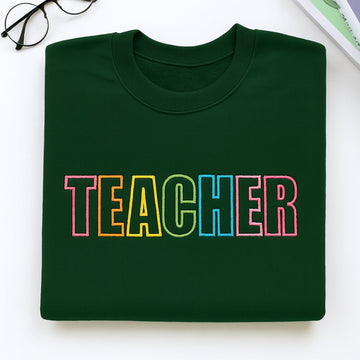 Custom Teacher Hoodies | Varsity Embroidered Teacher Sweaters - Perfect Educator Appreciation Gift