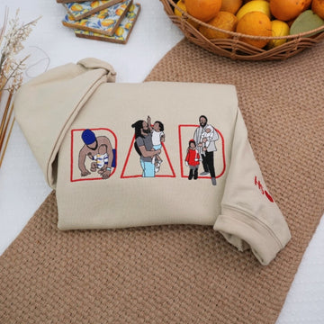 Dad Life Custom Hoodies - Father Embroidered Sweaters - Perfect Father's Day Gift