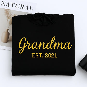 Personalised Grandma Sweatshirt - Custom Grandchildren Names Embroidered - Perfect Grandma Gift
