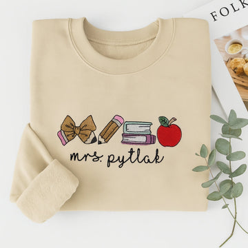 Teacher Custom Hoodies - Personalised Embroidered Sweaters - Perfect Educator Appreciation Gift