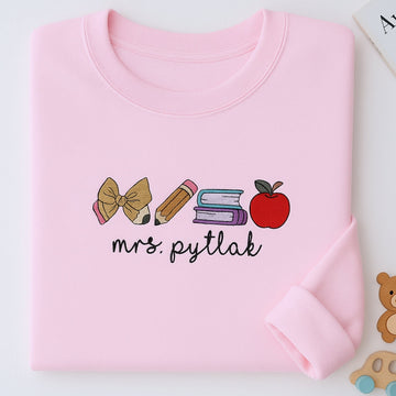 Teacher Custom Sweaters - Personalised Educator Embroidered Shirts - Perfect Teacher Gift