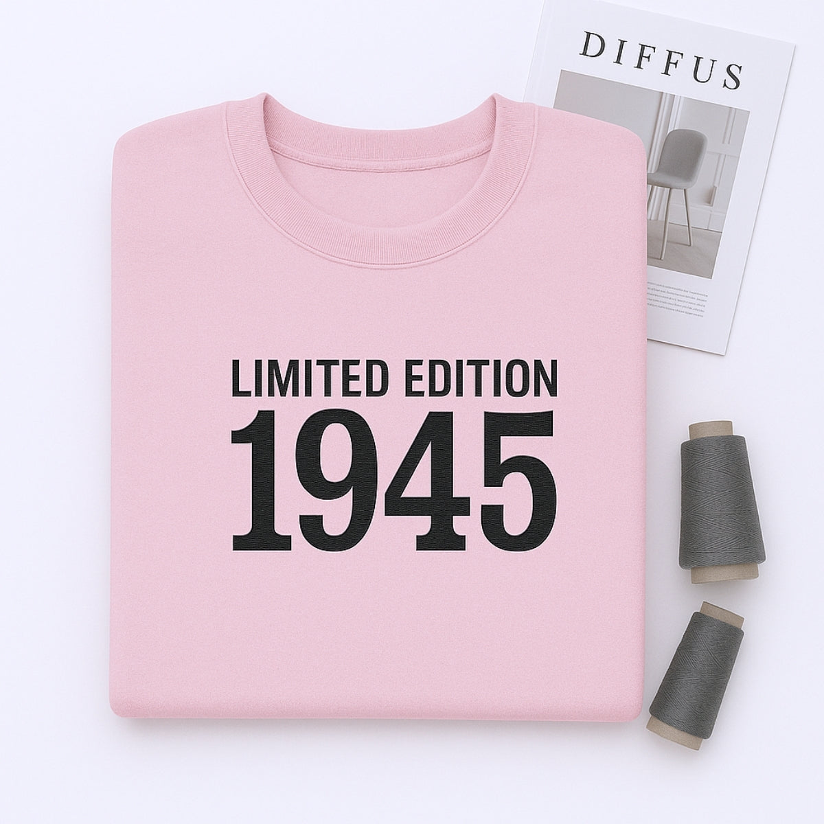 1945 Limited Edition Custom Embroidered Sweatshirt - Personalized 80th Birthday Gift for Grandpa