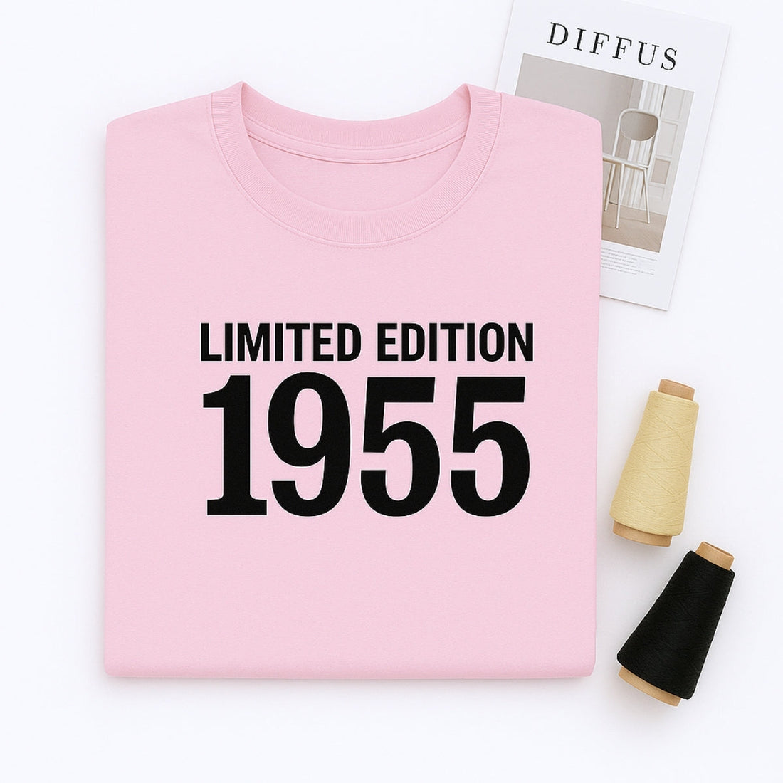 1955 Limited Edition Custom Embroidered Sweatshirt - Personalized 70th Birthday Gift for Dad