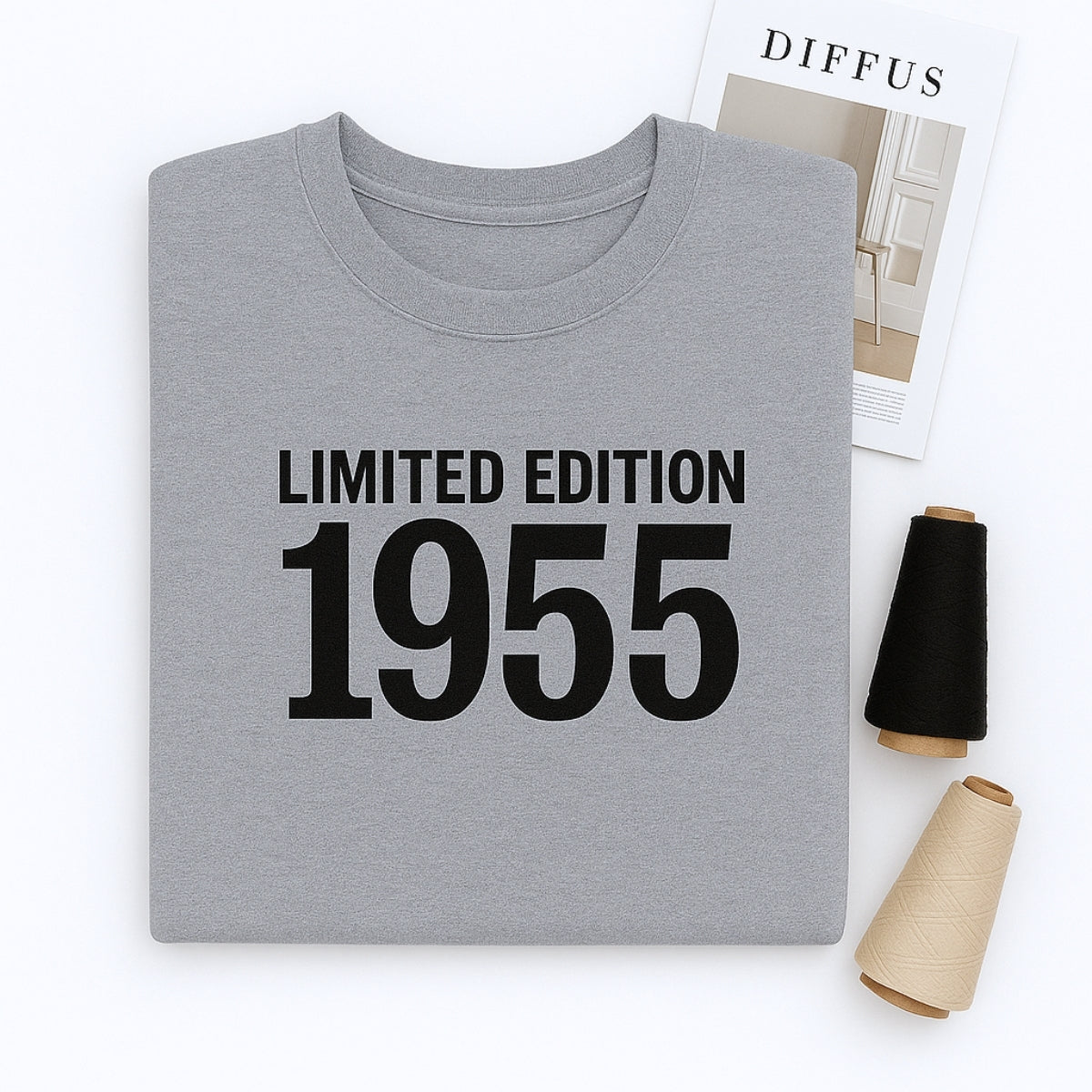 1955 Limited Edition Custom Embroidered Sweatshirt - Personalized 70th Birthday Gift for Dad