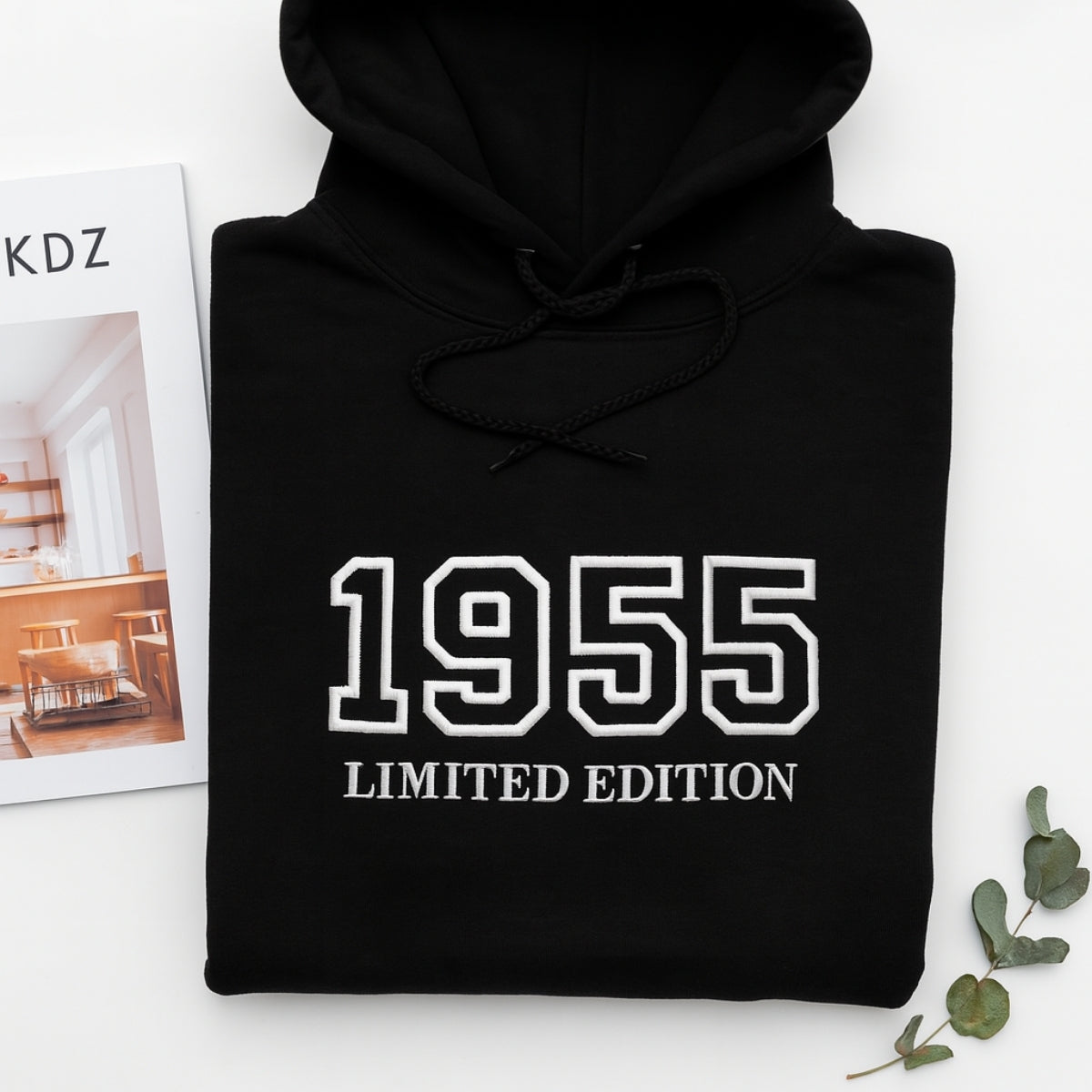 1955 Limited Edition Custom Embroidered Hoodie - Personalized 70th Birthday Gift