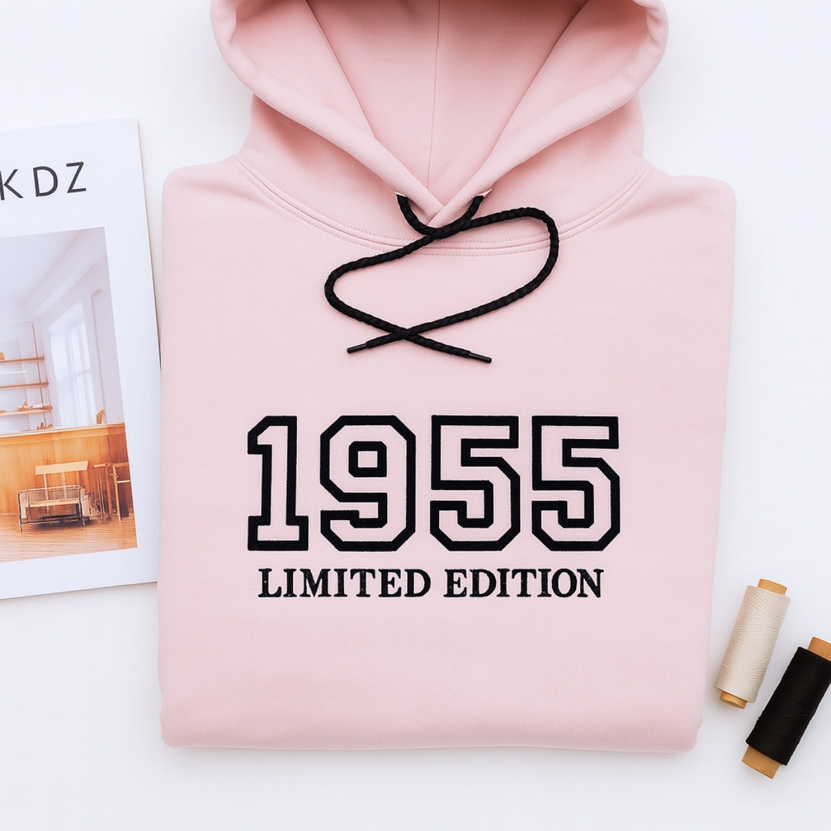 1955 Limited Edition Custom Embroidered Hoodie - Personalized 70th Birthday Gift