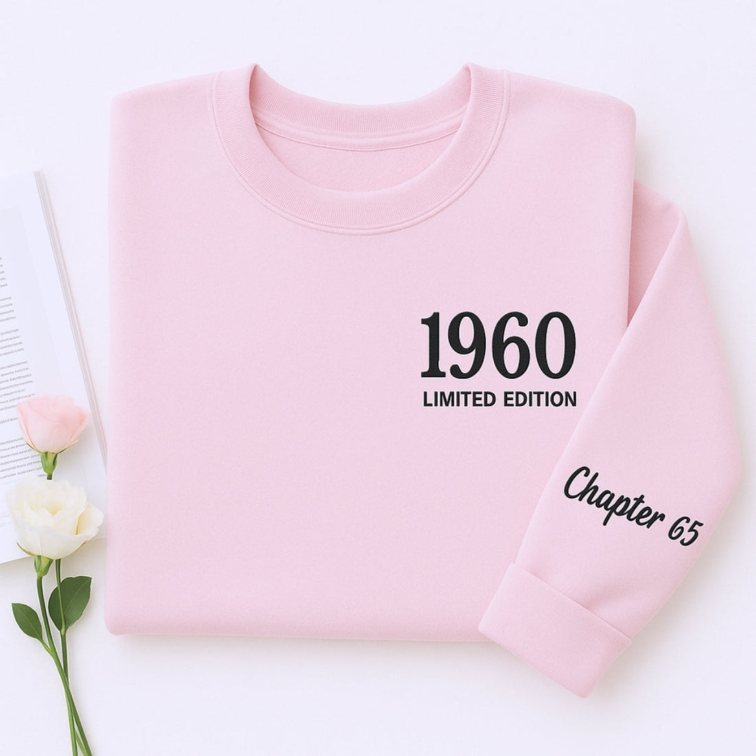 1960 Limited Edition Custom Embroidered Sweatshirt - Personalized 65th Birthday Gift