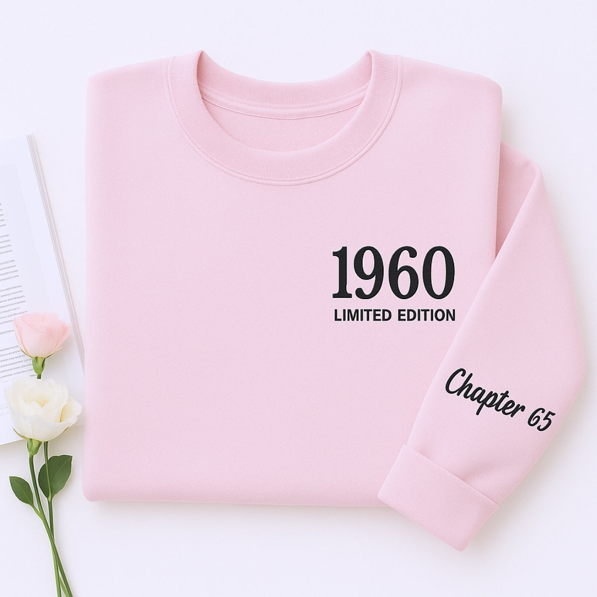 1960 Limited Edition Custom Embroidered Sweatshirt - Personalized 65th Birthday Gift