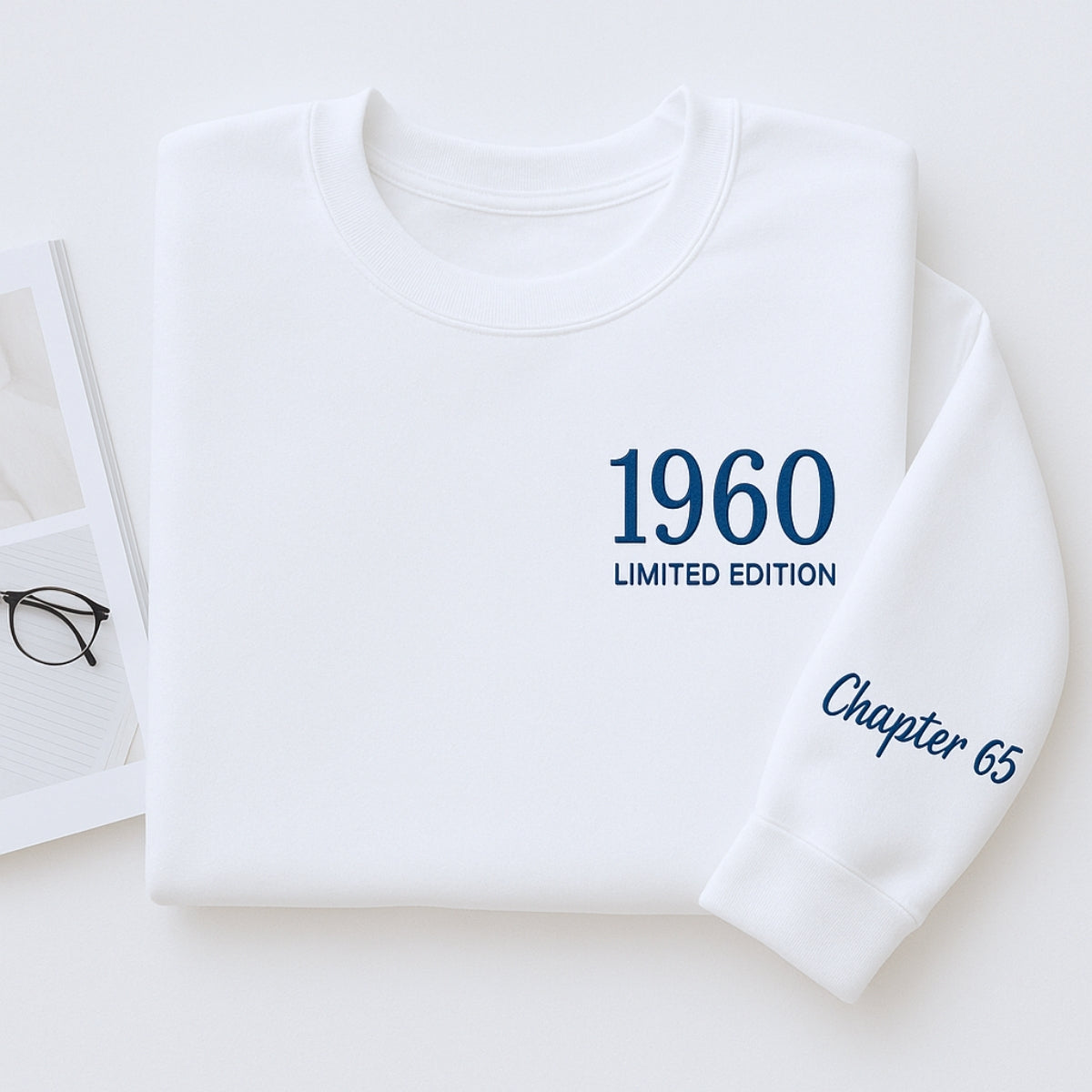 1960 Limited Edition Custom Embroidered Sweatshirt - Personalized 65th Birthday Gift
