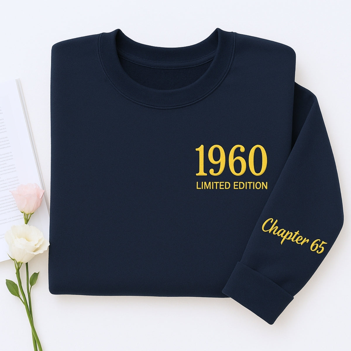 1960 Limited Edition Custom Embroidered Sweatshirt - Personalized 65th Birthday Gift