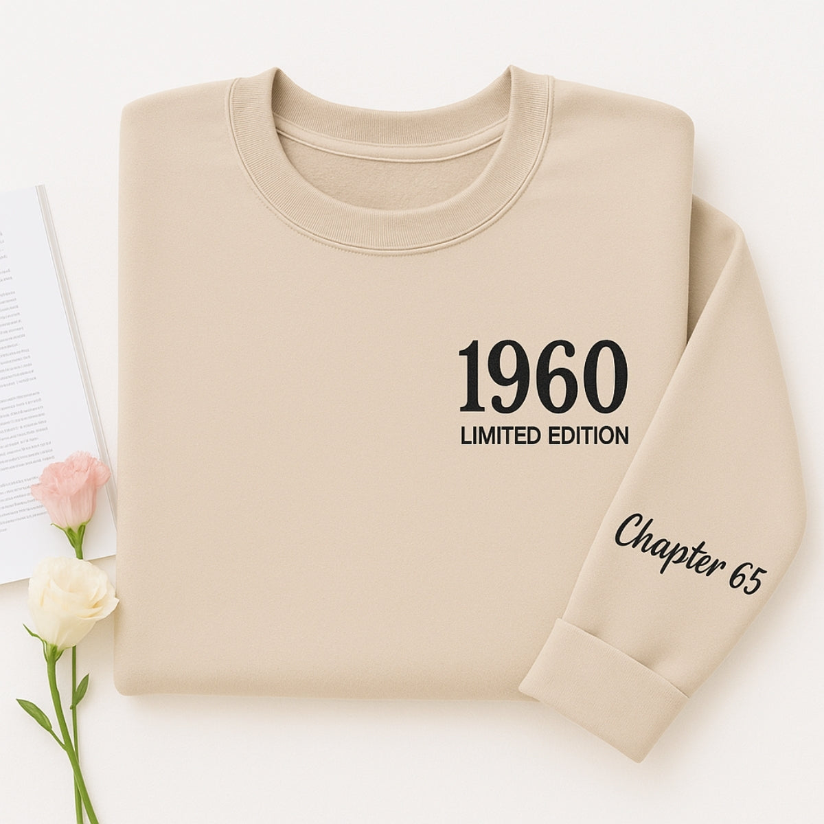 1960 Limited Edition Custom Embroidered Sweatshirt - Personalized 65th Birthday Gift