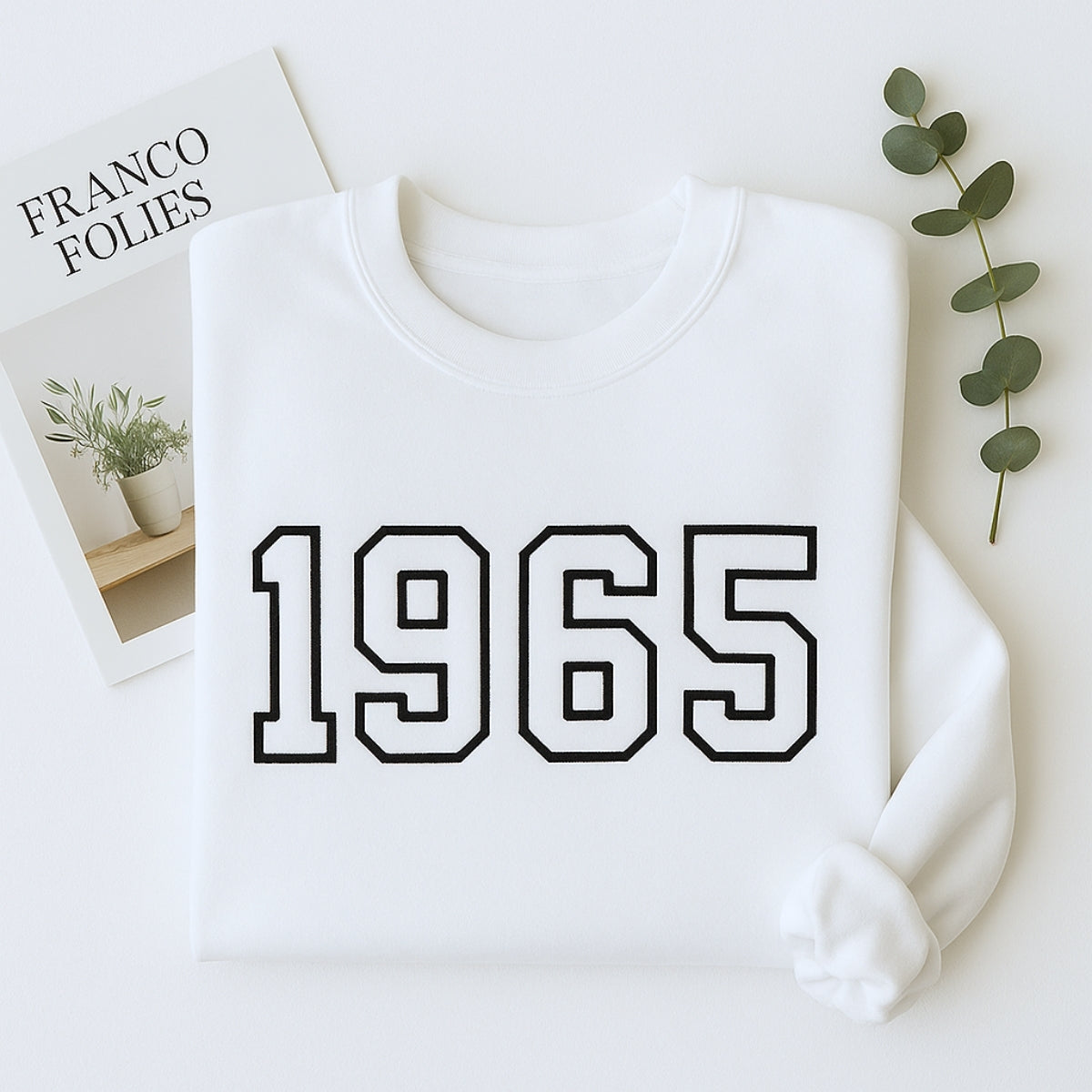 1965 Custom Embroidered Birthday Hoodie - Personalized 60th Birthday Gift
