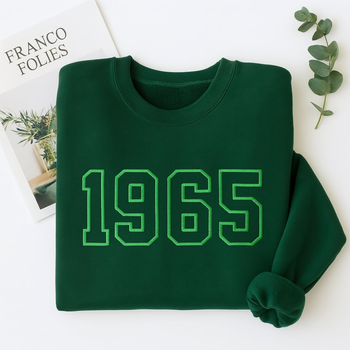 1965 Custom Embroidered Birthday Hoodie - Personalized 60th Birthday Gift