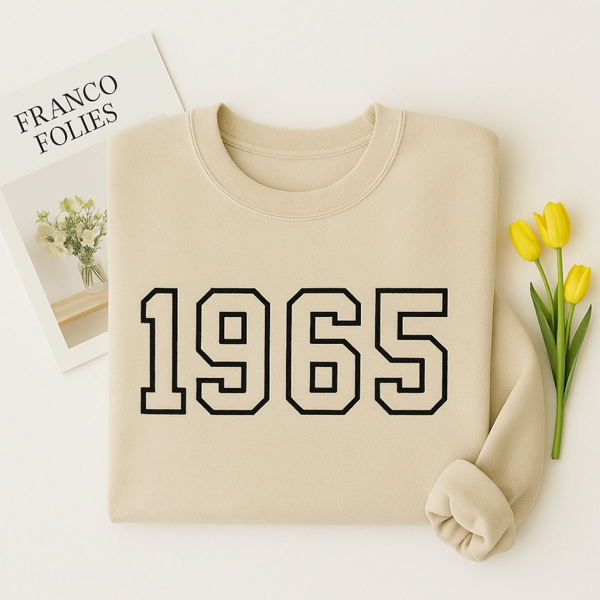 1965 Custom Embroidered Birthday Hoodie - Personalized 60th Birthday Gift