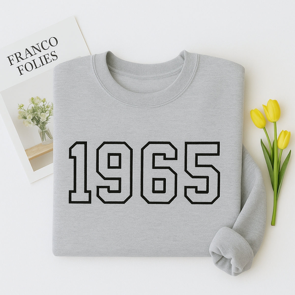 1965 Custom Embroidered Birthday Hoodie - Personalized 60th Birthday Gift