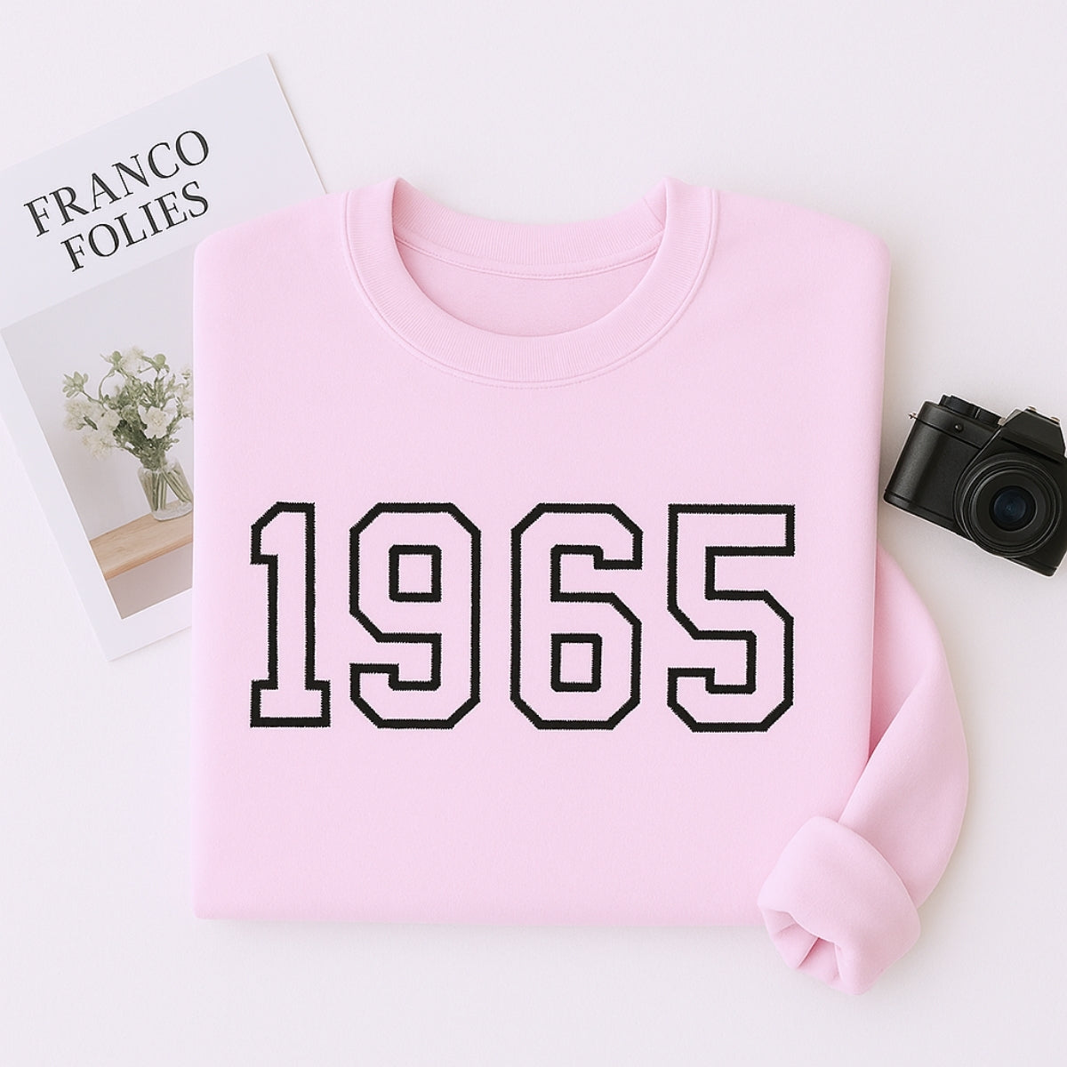 1965 Custom Embroidered Birthday Hoodie - Personalized 60th Birthday Gift