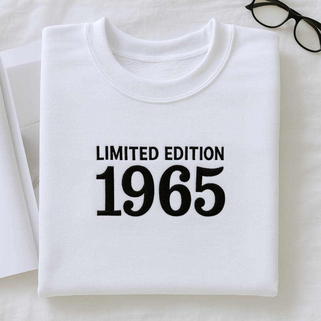 1965 Limited Edition Custom Embroidered Sweatshirt - Personalized 60th Birthday Gift for Parents