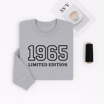 1965 Limited Edition Custom Embroidered Hoodie - Personalized 60th Birthday Gift for HimHer
