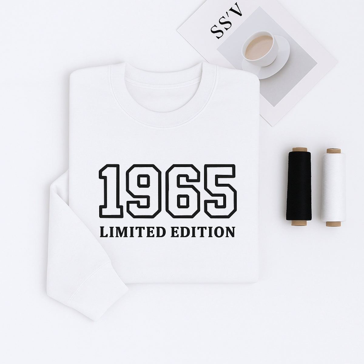 1965 Limited Edition Custom Embroidered Hoodie - Personalized 60th Birthday Gift for HimHer