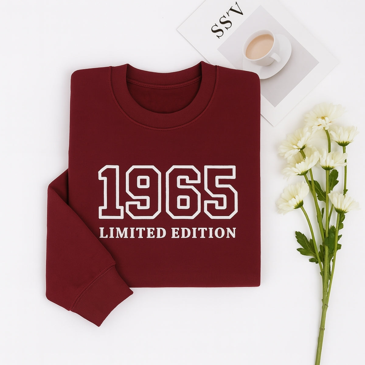 1965 Limited Edition Custom Embroidered Hoodie - Personalized 60th Birthday Gift for HimHer