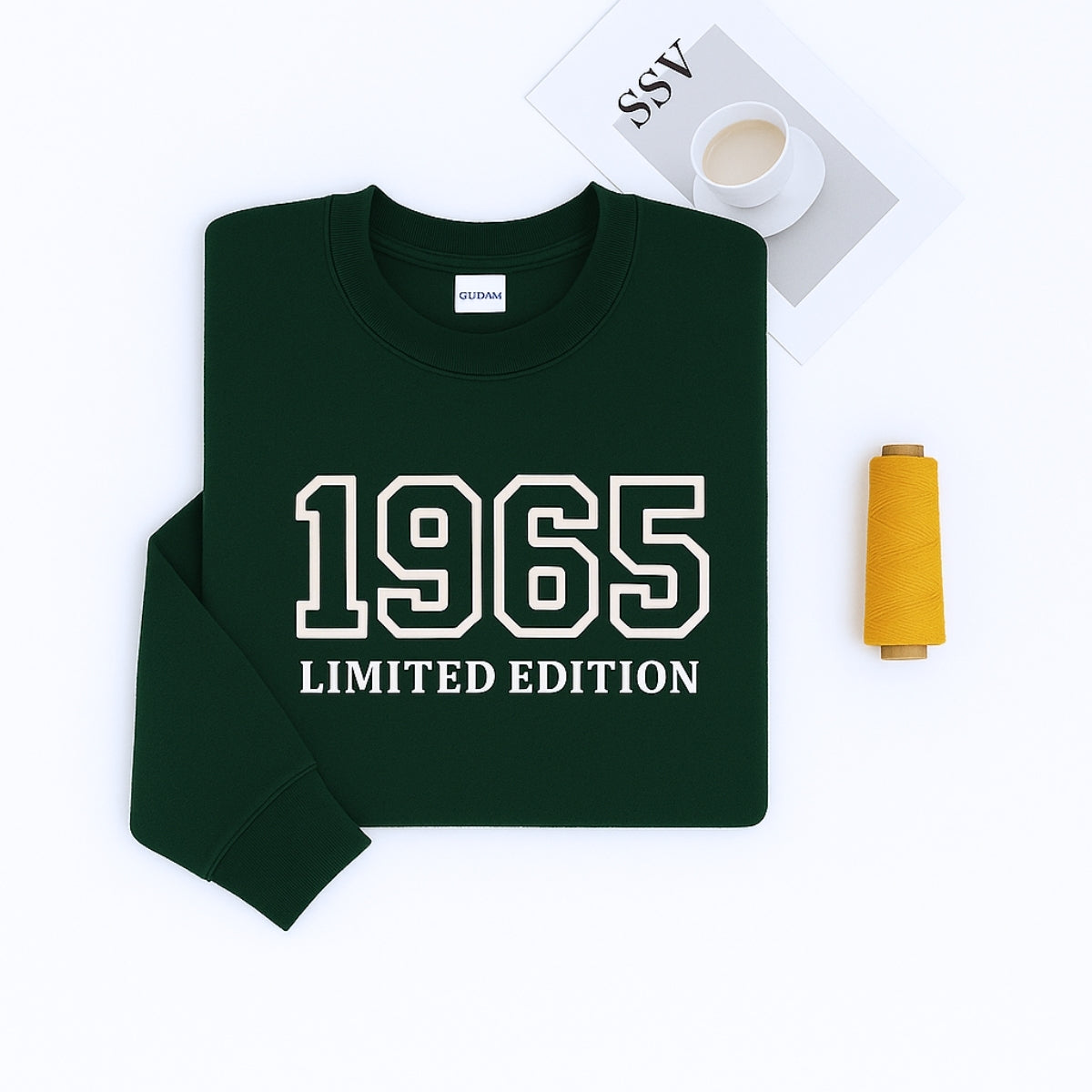 1965 Limited Edition Custom Embroidered Hoodie - Personalized 60th Birthday Gift for HimHer