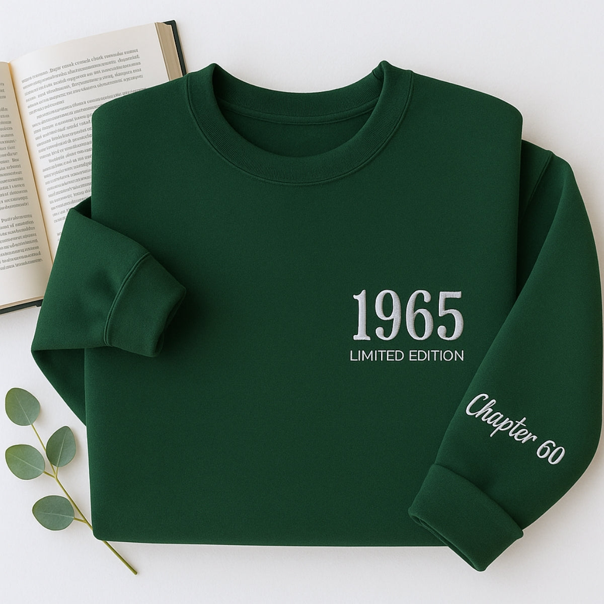 1965 Limited Edition Custom Embroidered Sweatshirt - Personalized 60th Birthday Gift Unisex