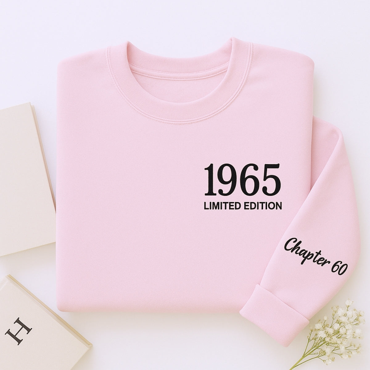 1965 Limited Edition Custom Embroidered Sweatshirt - Personalized 60th Birthday Gift Unisex