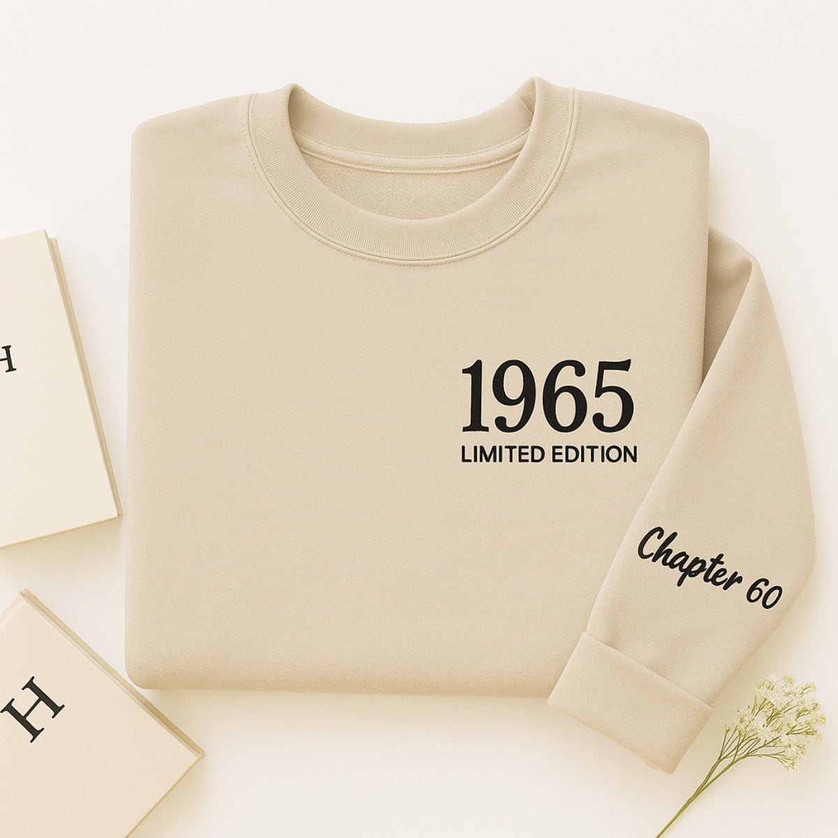 1965 Limited Edition Custom Embroidered Sweatshirt - Personalized 60th Birthday Gift Unisex