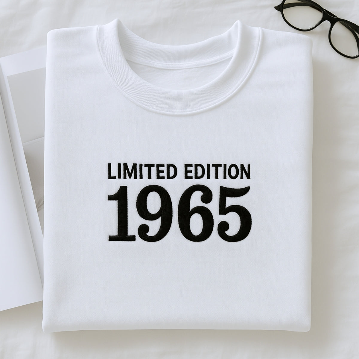 1965 Limited Edition Birthday Sweatshirt - 60th Birthday Gift Custom Embroidered - Perfect Dad Mom