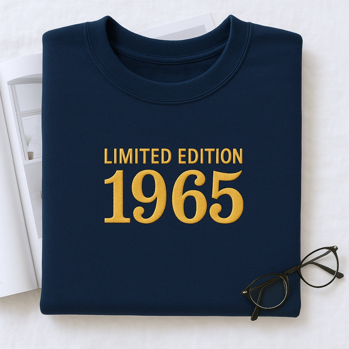 1965 Limited Edition Birthday Sweatshirt - 60th Birthday Gift Custom Embroidered - Perfect Dad Mom