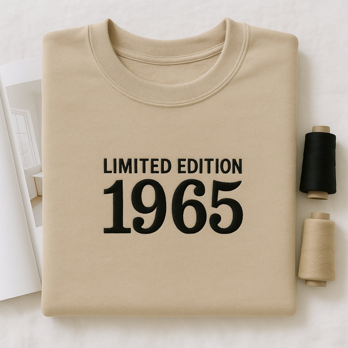 1965 Limited Edition Birthday Sweatshirt - 60th Birthday Gift Custom Embroidered - Perfect Dad Mom
