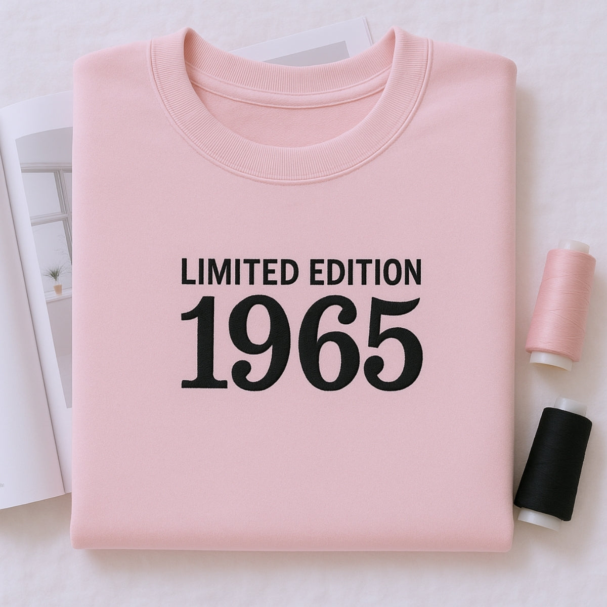 1965 Limited Edition Birthday Sweatshirt - 60th Birthday Gift Custom Embroidered - Perfect Dad Mom