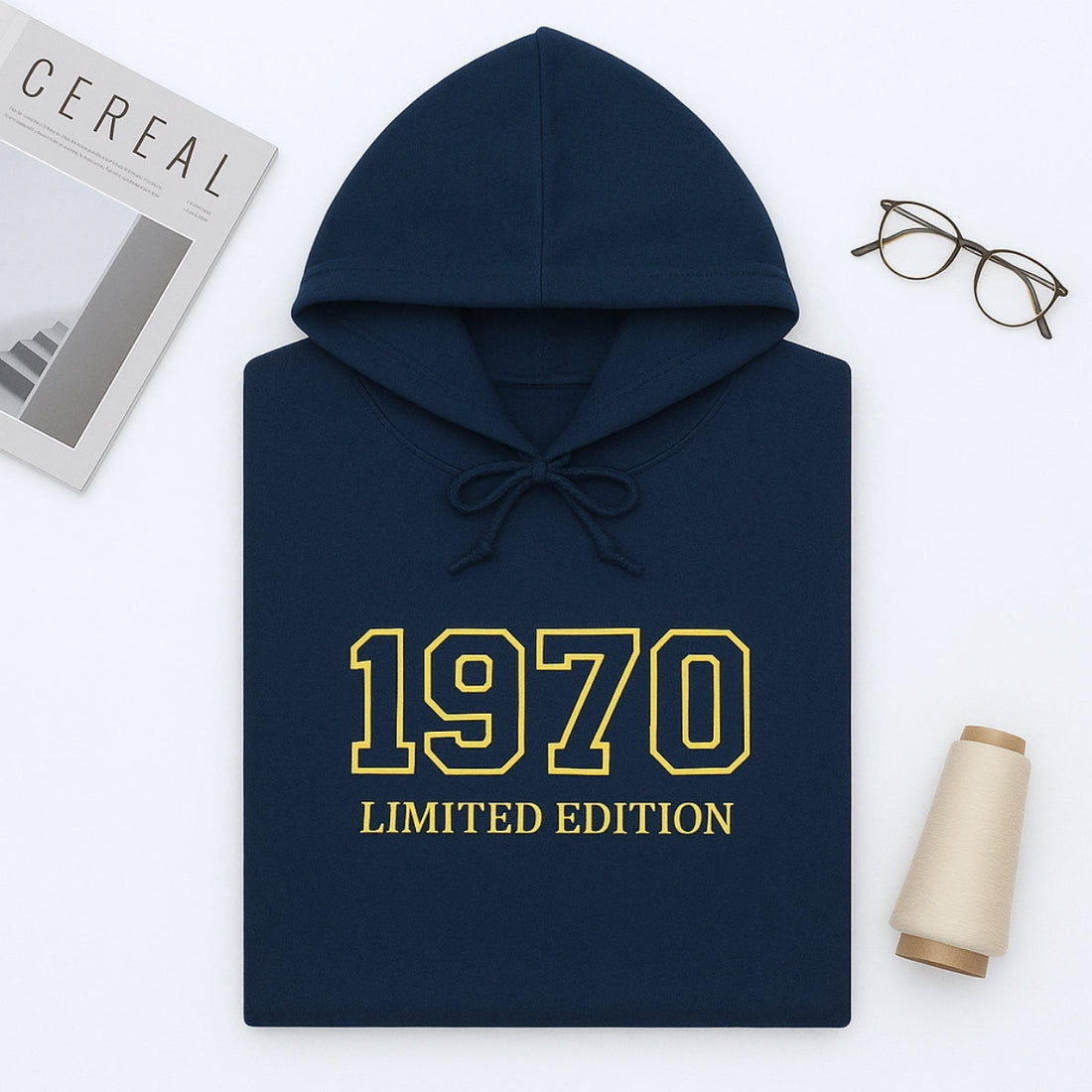 1970 Limited Edition Custom Embroidered Hoodie - Personalized 55th Birthday Gift