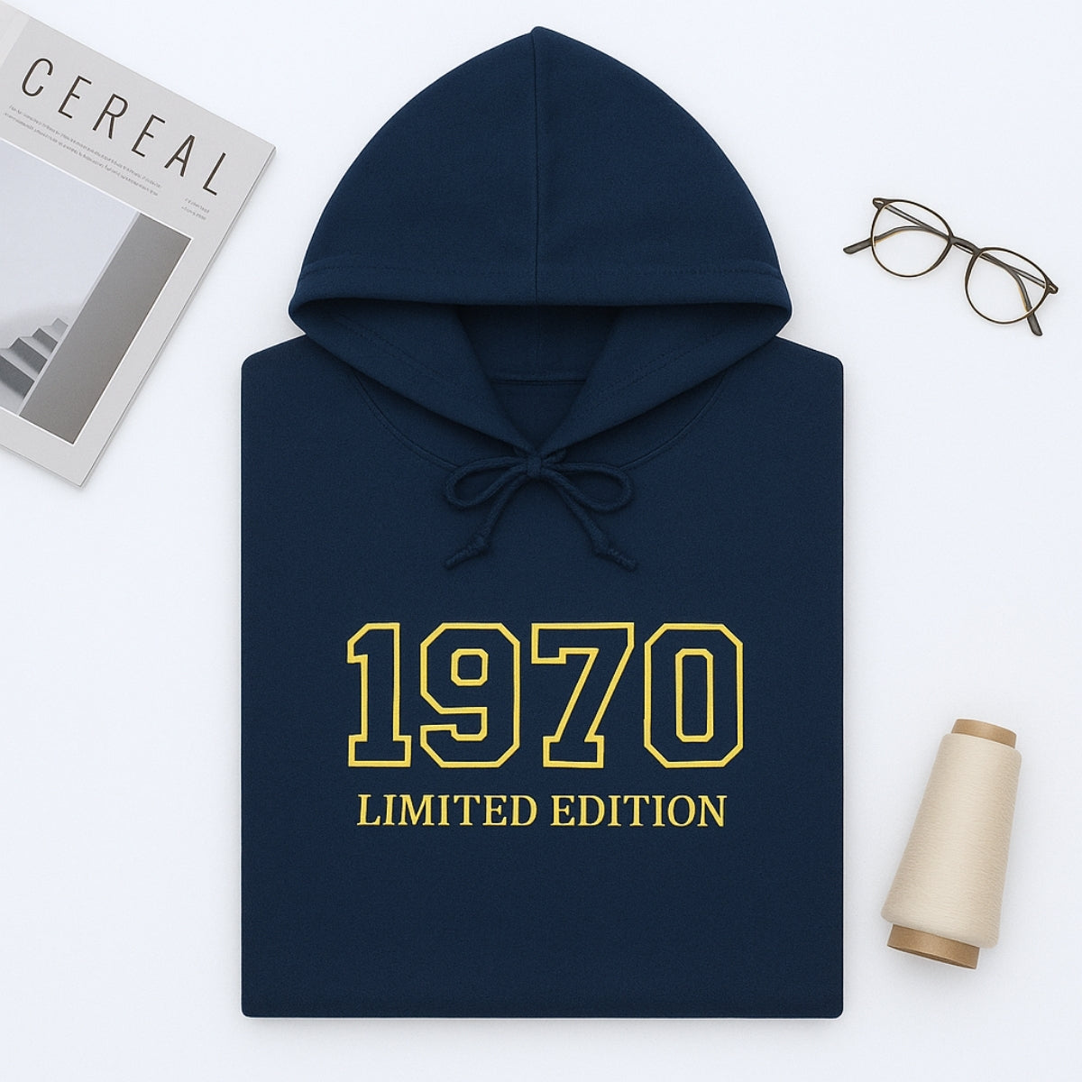 1970 Limited Edition Custom Embroidered Hoodie - Personalized 55th Birthday Gift