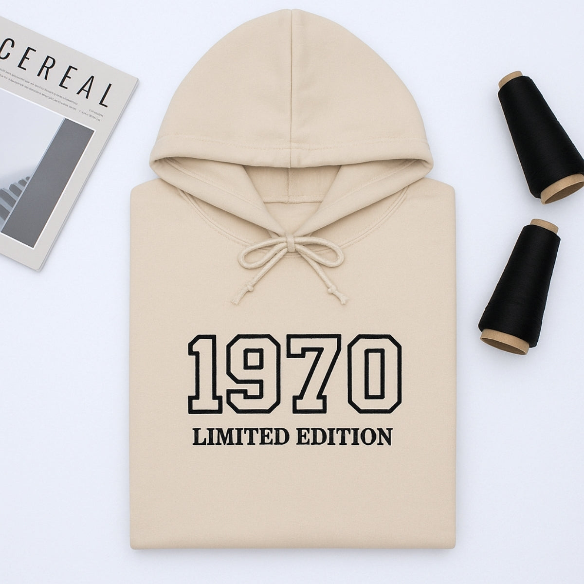 1970 Limited Edition Custom Embroidered Hoodie - Personalized 55th Birthday Gift