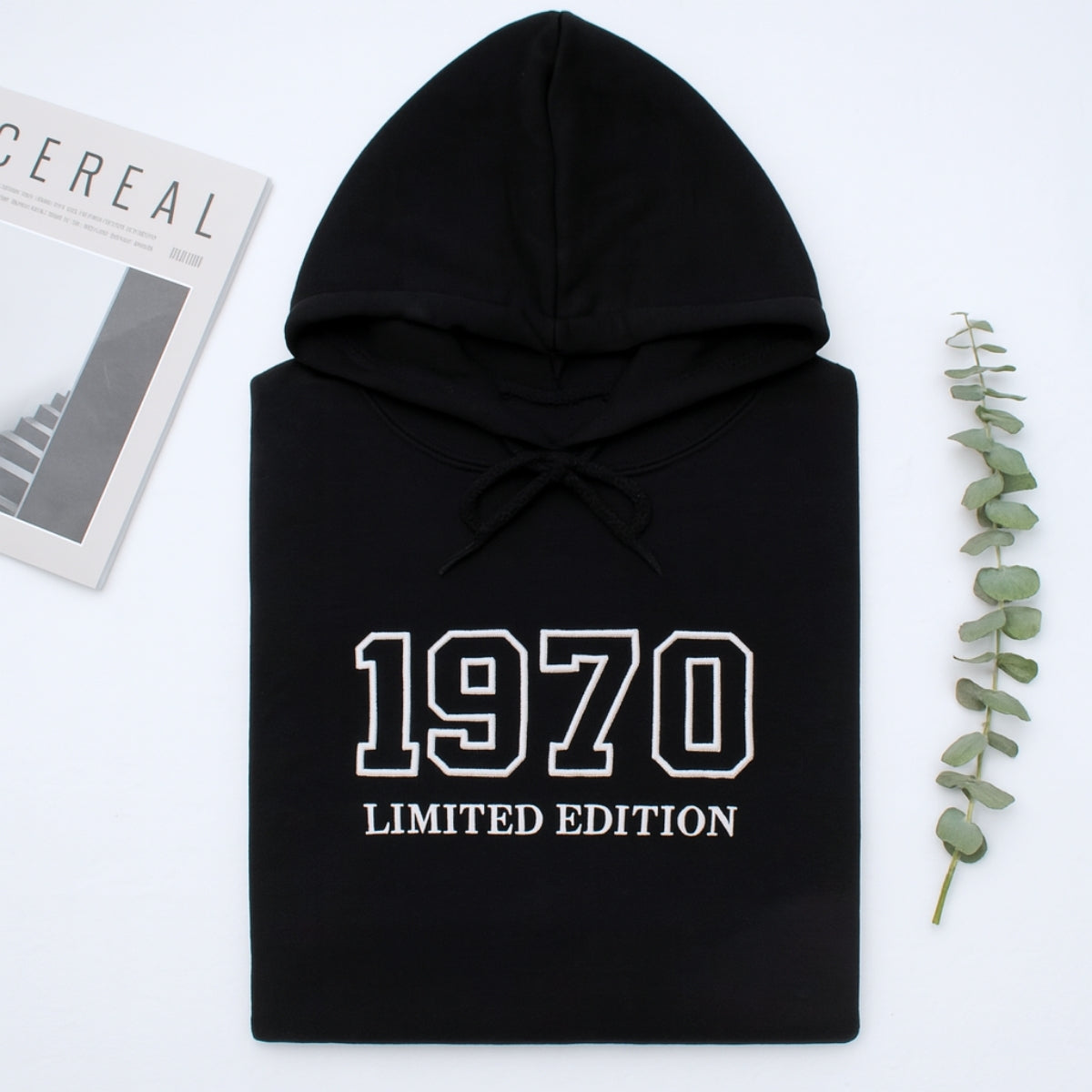 1970 Limited Edition Custom Embroidered Hoodie - Personalized 55th Birthday Gift