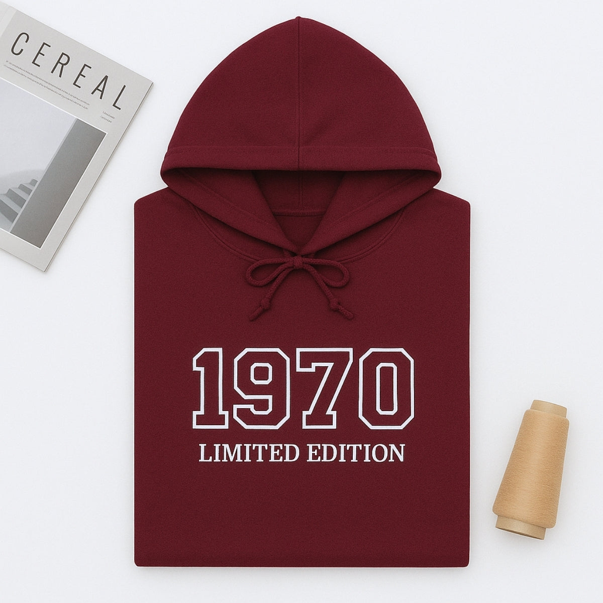 1970 Limited Edition Custom Embroidered Hoodie - Personalized 55th Birthday Gift