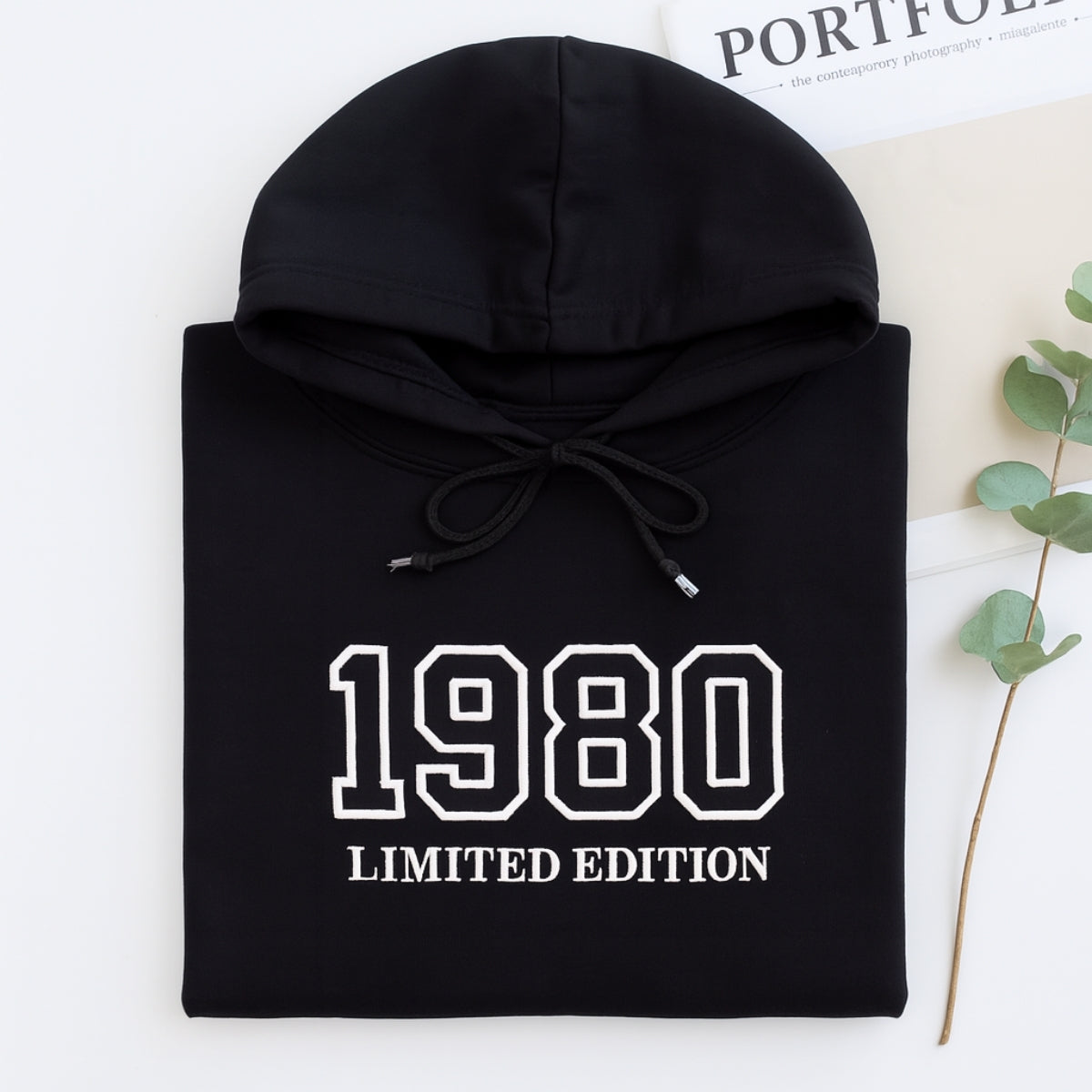 1980 Limited Edition Custom Embroidered Hoodie - Personalized 45th Birthday Gift