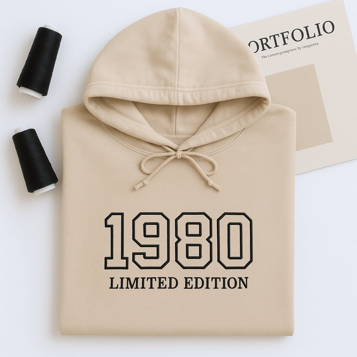 1980 Limited Edition Custom Embroidered Hoodie - Personalized 45th Birthday Gift