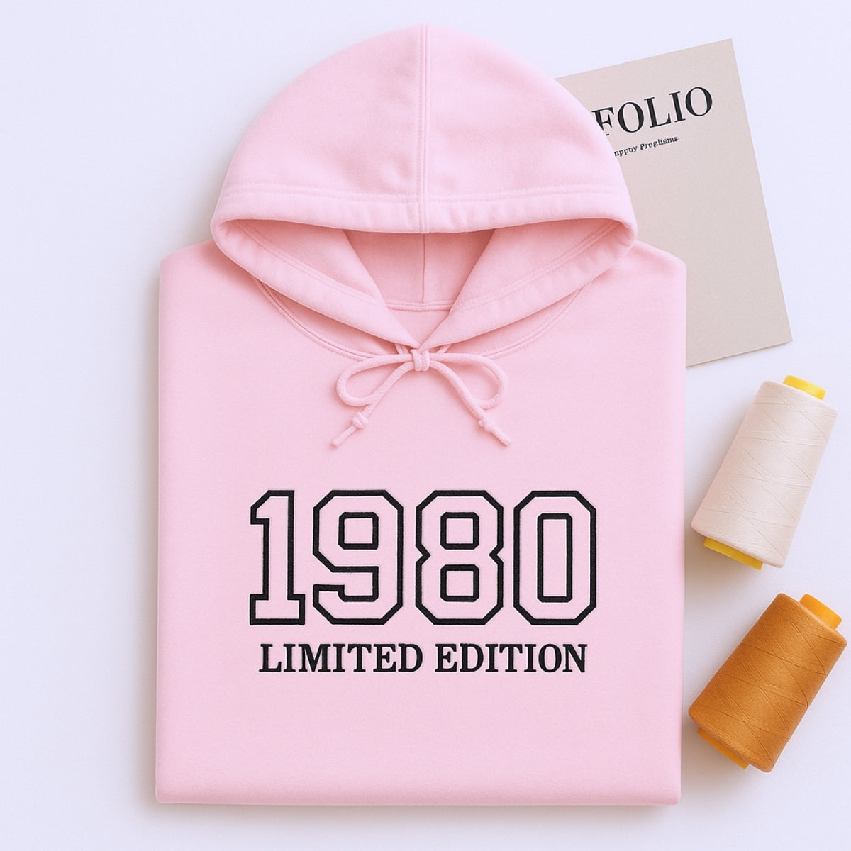1980 Limited Edition Custom Embroidered Hoodie - Personalized 45th Birthday Gift
