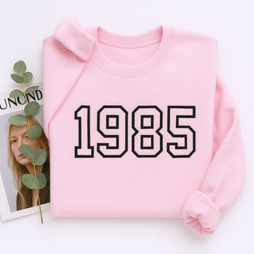 1985 Custom Embroidered Birthday Hoodie - Personalized 40th Birthday Gift