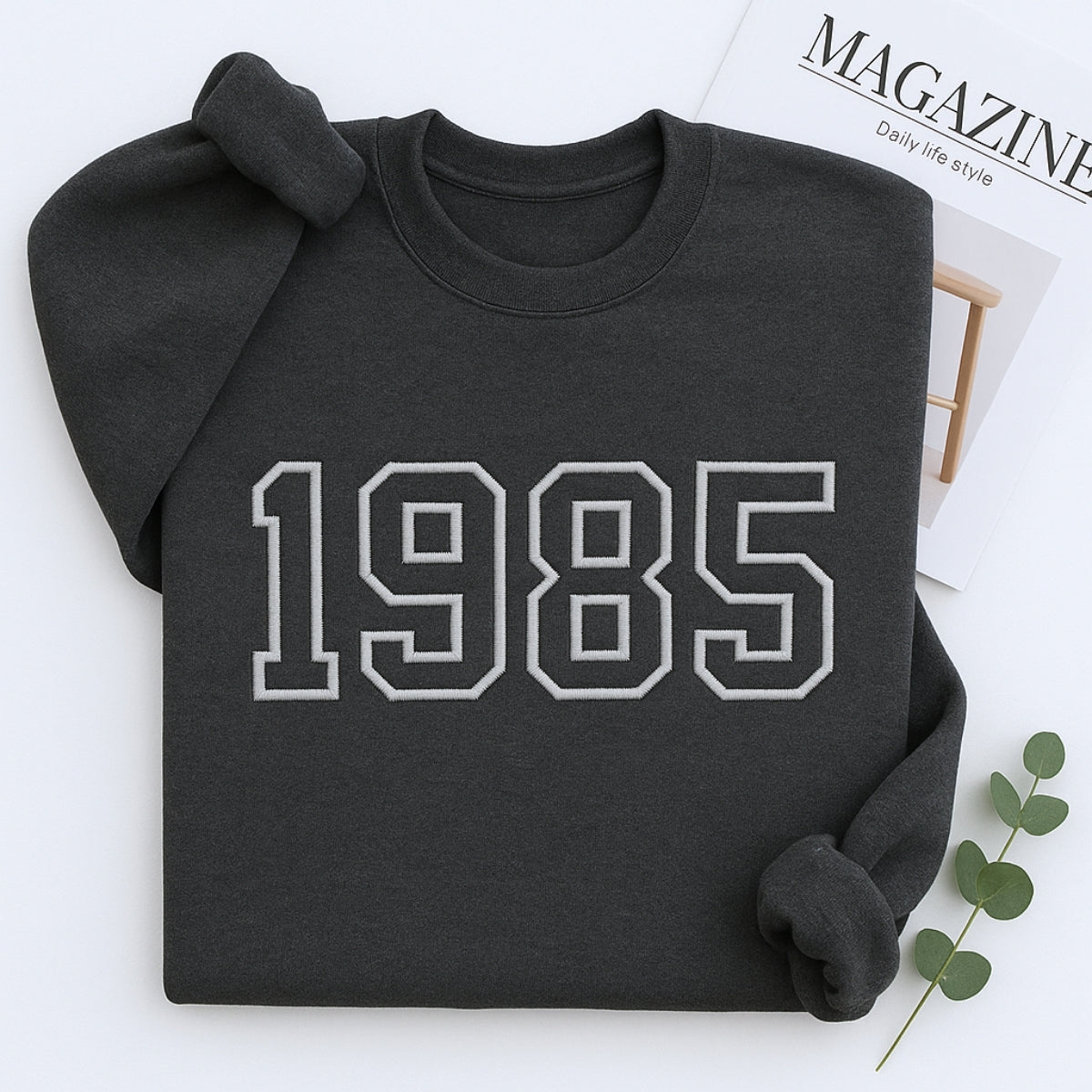 1985 Custom Embroidered Birthday Hoodie - Personalized 40th Birthday Gift