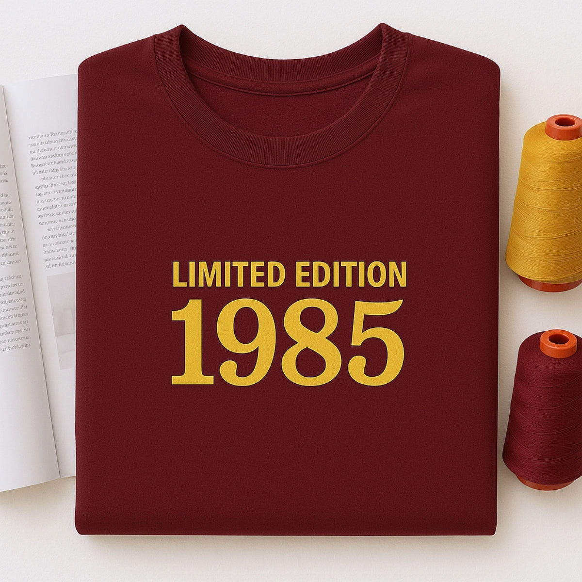 1985 Limited Edition Custom Embroidered Sweatshirt - Personalized 40th Birthday Gift for Parents