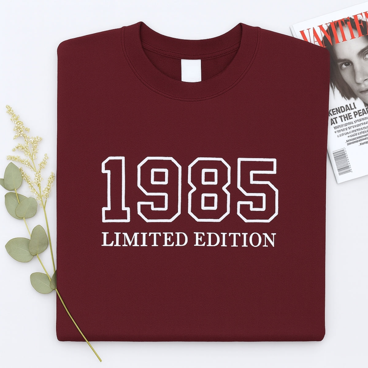 1985 Limited Edition Custom Embroidered Hoodie - Personalized 40th Birthday Gift for HerHim