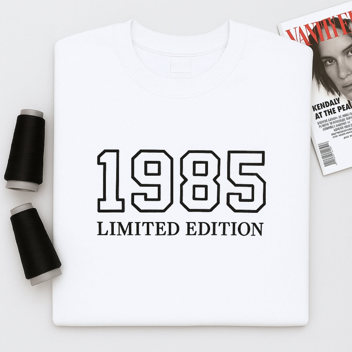 1985 Limited Edition Custom Embroidered Hoodie - Personalized 40th Birthday Gift for HerHim