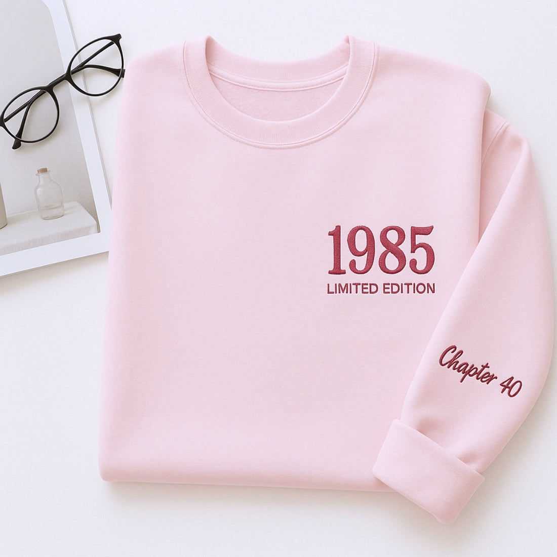 1985 Limited Edition Custom Embroidered Sweatshirt - Personalized 40th Birthday Gift Unisex