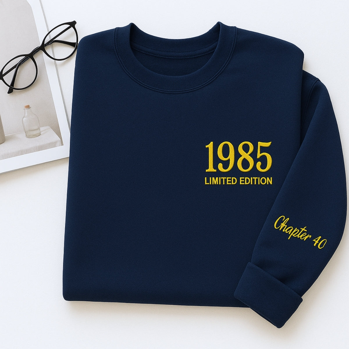 1985 Limited Edition Custom Embroidered Sweatshirt - Personalized 40th Birthday Gift Unisex