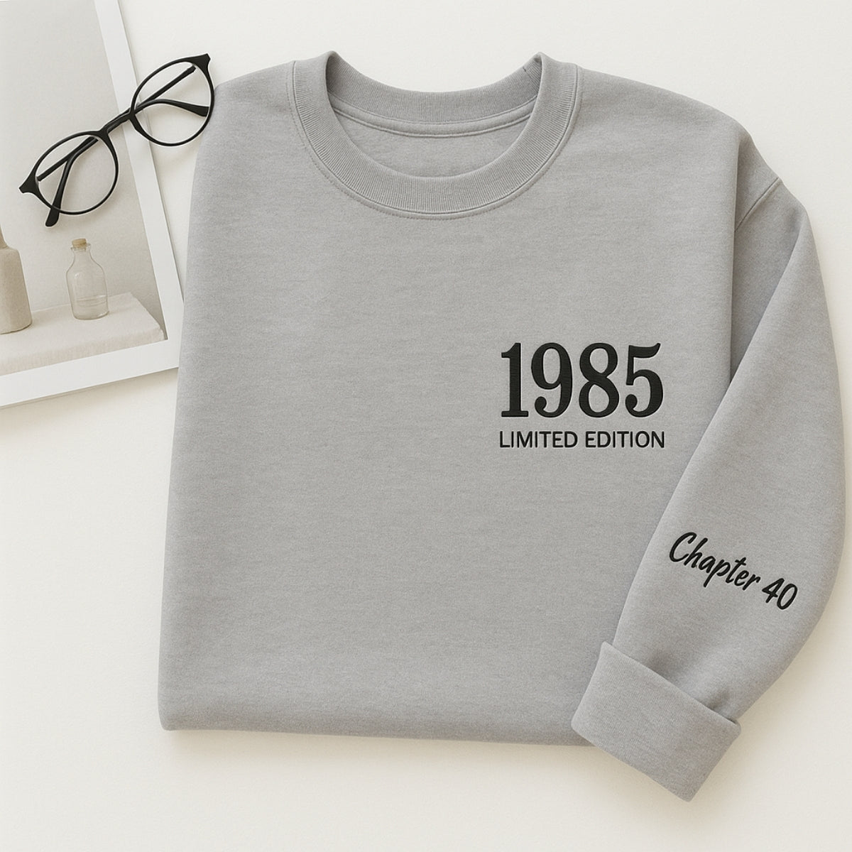 1985 Limited Edition Custom Embroidered Sweatshirt - Personalized 40th Birthday Gift Unisex