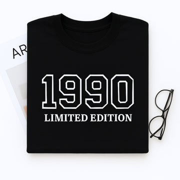 1990 Limited Edition Custom Embroidered Hoodie - Personalized 35th Birthday Gift